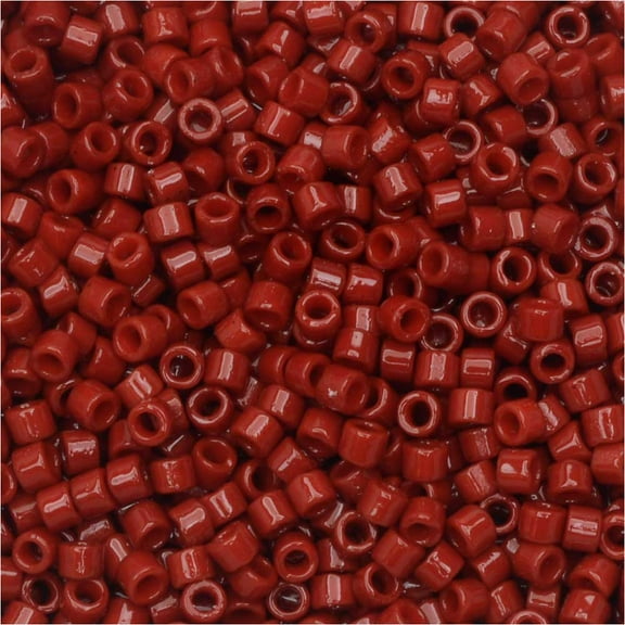 Miyuki Delica Seed Beads, 11/0 Size, #DB2354 Duracoat Barn Red, 7.2 Grams