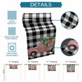 thumbnail image 6 of Christmas Pink Truck Table Runner 36 Inches Long Farmhouse Dress Scarves, Xmas Tree Farmhouse White Black Plaid Dining Tablerunner for Coffee Table/Kitchen Island/Party Décor, Small 13" x 36", 6 of 8