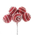 thumbnail image 4 of 24 Sparkling Red Swirl Ball Picks for Holiday Decoration and Crafts by Factory Direct Craft, 4 of 5