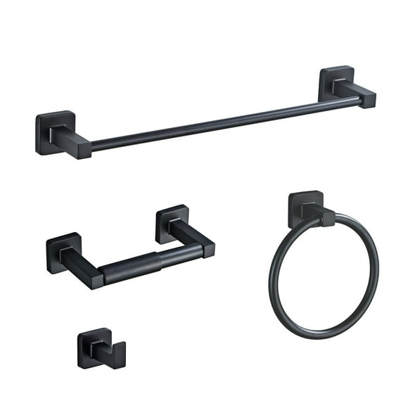 Juego de accesorios de baño bluebyrne de acero inoxidable negro mate
