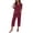 I9-Wine, variant on Womens Capri Pajama Sets Short Sleeve V-Neck Top and Capri Pants with Pockets Elastic Waist Pjs Set Soft Lounge 2026 Trendy Lightweight Flowy Sleepwear,Wine M
