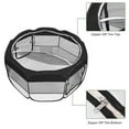 thumbnail image 4 of 45" Portable Foldable Pet Playpen Fence with 8 Panels, 600D Oxford Cloth & Mesh, Black, 4 of 11