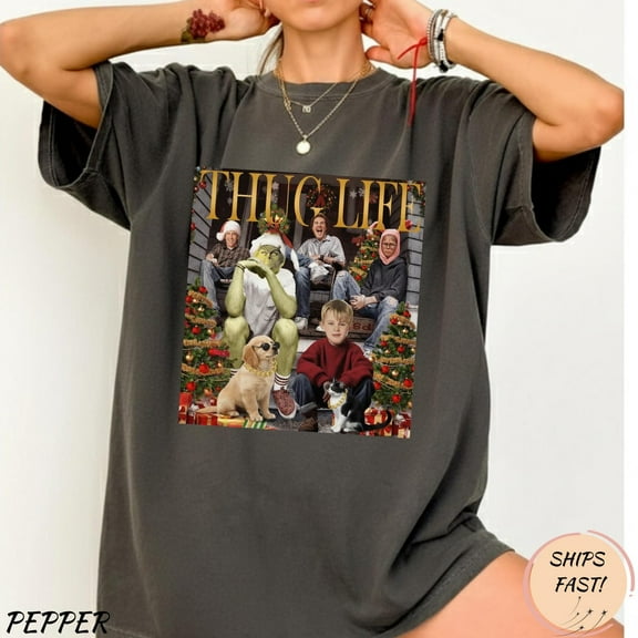 Thug Life Christmas Shirt, Christmas T-shirt, Christmas Movie Shirt, Christmas Friends Shirt, Christmas Gifts for Women