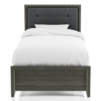 Furniture of America Jaq Wood Gray and Charcoal Twin Panel Kids Bed