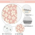 thumbnail image 4 of Cute Retro Pink Floral Shower Curtain for Bathroom 72W*72H Inch Abstract Flower 70s Lovely Vintage Aesthetic Funky Bathtub Decor Modern Trendy Waterproof Polyester Fabric Set with 12 Hooks, 4 of 6
