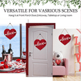 thumbnail image 4 of Ymaotrade Valentines Day Wooden Door Signs Decoration, Red Heart-Shaped Love Hanging Sign Happy Valentines Day Wall Plaque for Wedding Window Bedroom Decor Indoor Outdoor 12"×11", 4 of 7