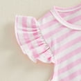 thumbnail image 6 of JAJAHO Girls Easter Romper For Infant Girl Bunny Embroidery Striped Sleeveless Baby Jumpsuit 0-18M Trendy Onesie, 6 of 9
