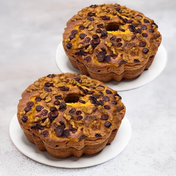 Large Traditional Cranberry Walnut Coffee Cake Buy One Get One 1/2 off - 3.1 lbs (2 Cakes)