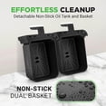 thumbnail image 5 of Double Basket Air Fryer 8.8 QT | Family Size Oil Free Airfryer with Transparent Window | 9-1 Preset Cooking Options | 360° Hot Air Circulation Technology | 4.4 QTs per Basket | Black, 5 of 8