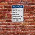 thumbnail image 5 of Not an Exit Entrance Keep Door Closed Sign, Industrial Not An Exit Sign 8"x12" UV Resistant for Indoor Outdoor Workplace, 5 of 7