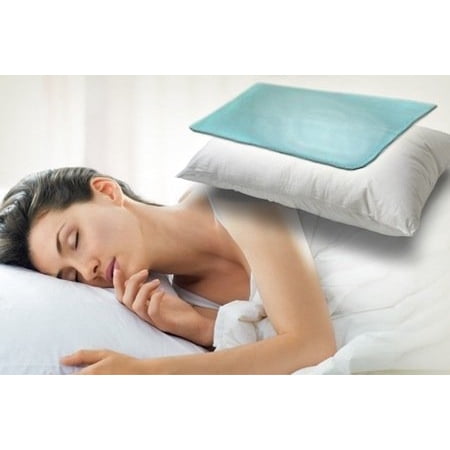 2pc Cooling Chill Pillow Pad Insert - Instant Cooling and Comfort, Soft, No Water Filling No Leaks - Sleeping Cold Pad