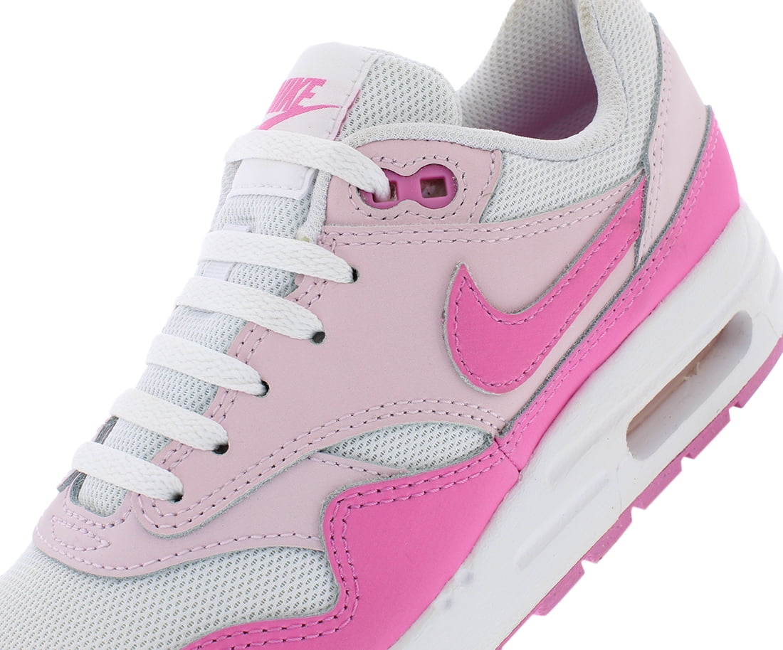 Nike Air Max 1 Big Kids' Shoes Color: Summit White/Photon Dust/Hyper Royal/Obsidian Size: 6Y