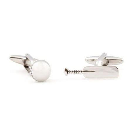 Cuff Daddy Silvertone Cricket Cuff Links
