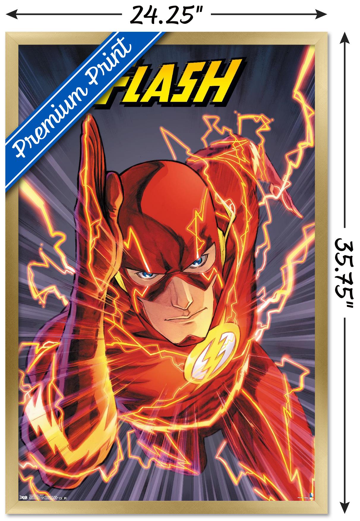 DC Comics - The Flash - Speed Wall Poster, 22.375" x 34", Framed