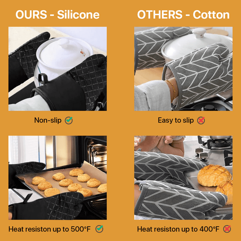 Silicone Black Heat-Resistant Non-Slip Oven Mitt Silicone Black Heat-Resistant Non-Slip Oven Mitt