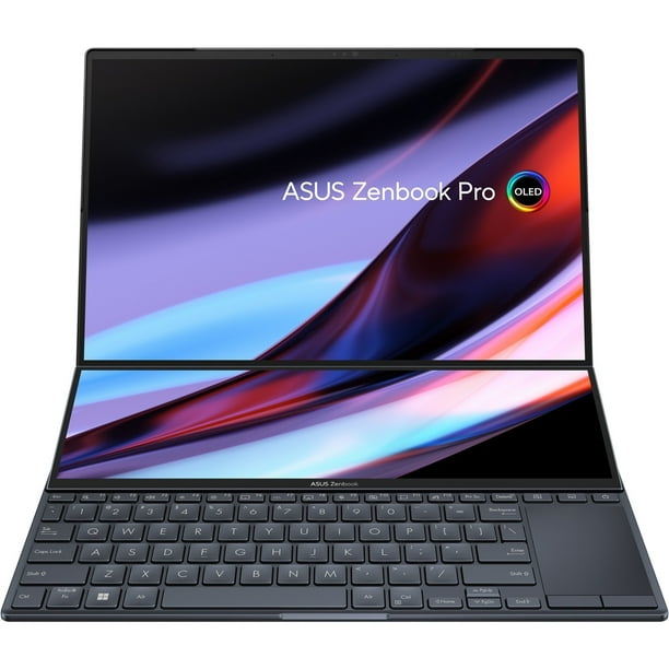 Asus Zenbook Pro Duo OLED 14.5\" 2.8K, Touchscreen, Intel Core Iris Xe Graphics, 32GB RAM, 1TB SSD, Tech Black, Windows 11 Home, UX8402ZA-DB76T - Walmart.com