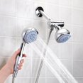 Dualhead Shower Massager Rainfall luxurious Home Deluxe Bathroom Water Chrome