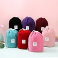 thumbnail image 4 of WIFKLSIIPG Flannelette Cylinder Drawstring Convenient Cosmetic Bag Travel Storage Bag Cosmetic Storage Bag, 4 of 8