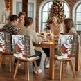 thumbnail image 5 of Christmas Barn Chair Covers Set of 4 Cow Snowman Christmas Tree Winter Chair Back Covers Stretch Removable Washable Slipcovers Protector for Dining Room Kitchen Party Decor, 5 of 5
