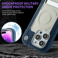 thumbnail image 6 of SaniMore for iPhone 14 Pro Multi-Functional Magnetic Case with Wireless Charging, 3 Layers Protection Case with Car Mount & Kickstand Military Grade Shockproof Protective Case, Darkblue, 6 of 6