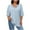 Light Blue, variant on UAMVSH Plus Size Cotton Linen Shirts for Women Soft Solid Color Pullover Blouses Casual Half Sleeve Lapel V-Neck Loose Fit Tops(X-Large,White)