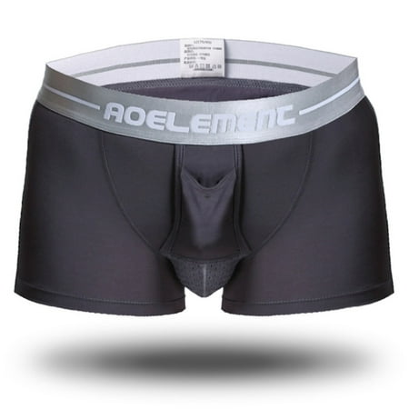 

Egmy Men’S Breathe Underwear Bullet Separation Scrotum Physiological Underpants Gray XL