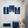 thumbnail image 2 of Minimalist Boho Canvas Wall Art - Mid Century Modern Geometric Sunshine Pictures Prints Blue and White Artworks Bohemian Wall Art for Bedroom Living Room Bathroom Office Decor 12" x 16" x 3 Piece Set, 2 of 6