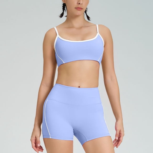 Traje deportivo de dos piezas para yoga, conjunto de patchwork, conjunto de fitness para gimnasio, ropa de entrenamiento de cintura alta para mujer, ropa deportiva, chándal para mujer, sujetador