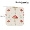 thumbnail image 2 of Naloa Flat Mushrooms Coasters for Set of 4 - PU Leather Coasters, Coasters for Table Cup Tea Coffee Beer, Decorative for Kitchen Homedecor (Round), 2 of 6