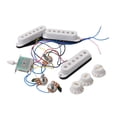thumbnail image 1 of Milaget Guitar Pickup Set 5 Gear Wheel Prewired for ST Electric Guitar Musical Instrument White, 1 of 9