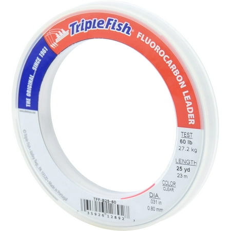 UPC: 0035926128927 | AFW Triple TFF-B25-60 60Lb 25Yd Flourocarbon Leader Fishing Line