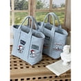 thumbnail image 5 of Bolso de mano Liuwei de mezclilla con bordado de Snoopy para mujer, 5 of 5