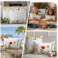 thumbnail image 5 of Sunflower Botanical Outdoor Waterproof Pillow Covers, Farmhouse Spring Floral Decorative Square Throw Pillowcase Sofa Cushion Sham for Patio/Couch/Chair, 18"x18" 2 Pack, 5 of 8