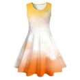 thumbnail image 5 of Robes de Printemps pour Filles Robe Évasée à Volants Sans Manches Teinture sur Nœuds pour Filles Robes de Demoiselle d'Honneur, 5 of 5