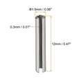 thumbnail image 2 of Slotted Spring Pin M1.5 x 12mm 304 Stainless Steel Split Spring Roll Dowel Pins Plain Finish 50Pcs, 2 of 3