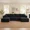 Black, variant on VERDECORE 127" U-Shaped Modular Boneless Cloud Sectional Sofa, Modern Corduroy Deep Seat Couch, No Assembly Required for Living Room, Black