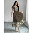 thumbnail image 3 of Vestido Midi Con Cuello Cuadrado Y Estampado Floral Multicolor-12, 3 of 29