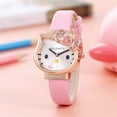 thumbnail image 5 of Kitty Cat Electronic Watch Stainless Steel Band & Leather Band Cartoon Quartz Watch KT Cat Bracelet Gift Box Packing, 5 of 7