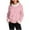 Pink, variant on Women's Knitted Sweaters Plush Fur Trim Crew Neck Long Sleeve Ribbon Pullover Holiday Casual Dressy Fall Sweater Orange S