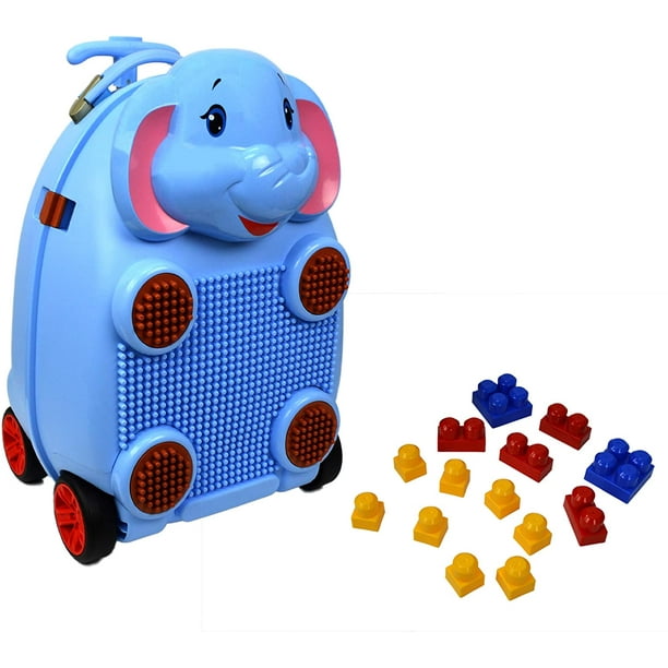 Jimmy'S Toys Toddler Elephant Suitcase Kids Hard Case Shell Rolling