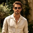 thumbnail image 4 of KANASTAL Aviator Sunglasses Polarized for Men Women, Sping Hinge Gray Frame Shades Sun Glasses Retro Driving Summer Vacation Beach Gradient Brown, 4 of 7