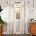 thumbnail image 4 of VHC Brands Simple Life Flax, Farmhouse Curtain Panels, Ruffled, Khaki, 96x40, Set of 2, 4 of 11
