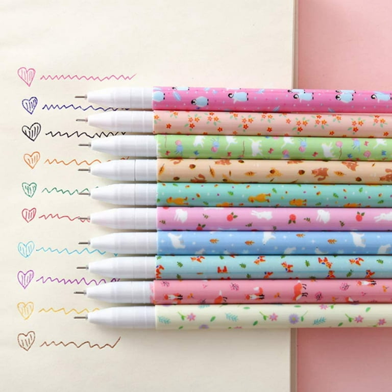 Cute Color Pens for Women Toshine Colorful Gel Ink Pens Multi Colored Pens  for Bullet Journal Writing Roller Ball Fine Point Pens for Kids Girls
