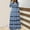 Blue, variant on Xysaqa Women's Plain Striped Long Maxi Dress Casual Loose Long Sleeve Soft Round-Neck Flowy Long Dresses S-XXL