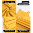 thumbnail image 5 of Maternity Dresses for Daily Baby Shower and Photography, Sleeveless Tank Dresses Side Ruching Womens Bodycon Dress, Ginger, Medium, 5 of 6