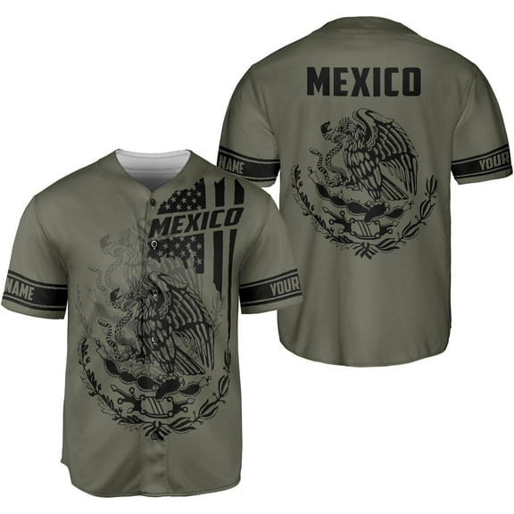Personalized Mexico Baseball Jersey, Mexican Jersey for Men & Women, Mexican Flag Jersey, Mexico Shirt Camisa (S)