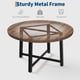 thumbnail image 5 of 47-Inch Redondo Industrial cm de Profundidadining Mesa para 4 Robusto Metálico Frame con Rústico Marrón Finish para cm de Profundidadining Sala Kitchen y Living Sala, 5 of 7