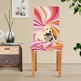 thumbnail image 4 of Yayeee 2 Pack Dining Chair Covers Stretch Parson Chairs Slipcovers Seat Protector, Swirling Lines, 4 of 6