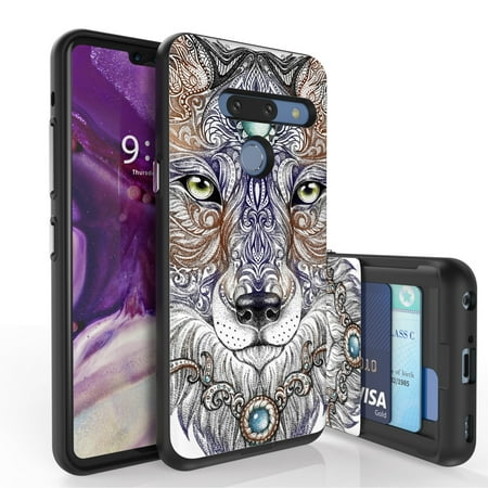 LG G8 ThinQ Case, PimpCase Slim Wallet Case + Dual Layer Card Holder Designed For LG G8 ThinQ (Released 2019) Magical
