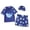 1-Navy1042, variant on WOYY Boys Short Sleeve Rash Guard Swim Shirt Shorts Swimming Cap 3Pcs Swimsuit, Sizes 5-6
